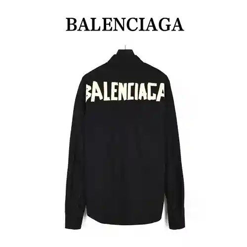 Balenciaga/Balenciaga Back Tape Long Sleeve Shirt