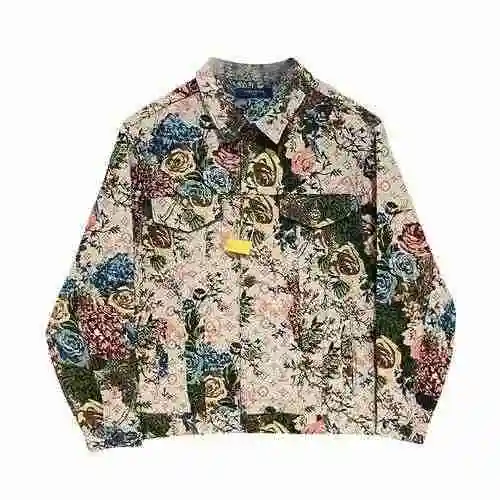 Louis Vuitton Floral Rose Jacquard AOP Coat Classic Old Flower AOP Jacquard Coat