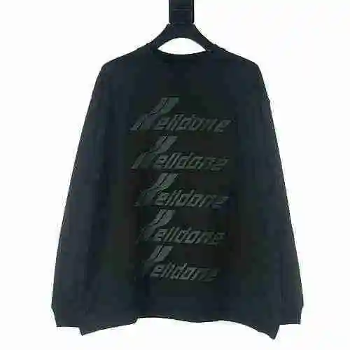 WE11DONE Camiseta de manga larga con estampado de letras Bullet Screen