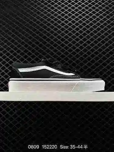 Vans Vulcanized True One to One Old Skool V Velcro Series Classic Black Disponible en tamaño medio T