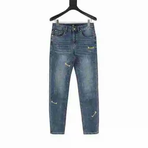 FENDI/Fendi Monster Embroidered Denim Pants