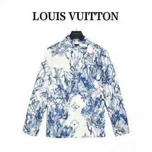 Louis Vuitton 23ss Coral Seagrass Print Long Sleeve Jacket Shirt