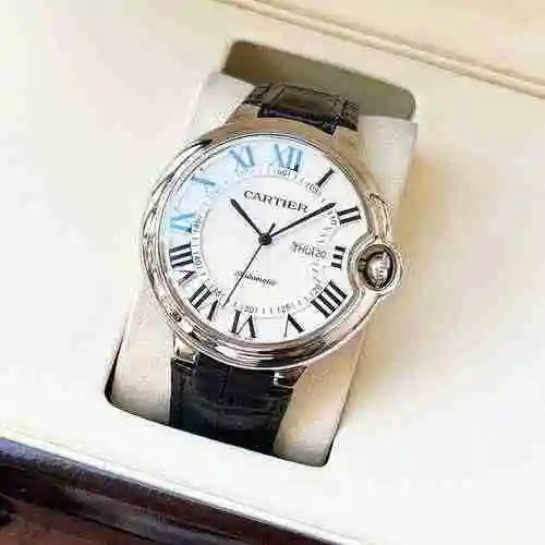 Reloj Cartier para hombre combinado con movimiento mecánico original completamente automático Caja d