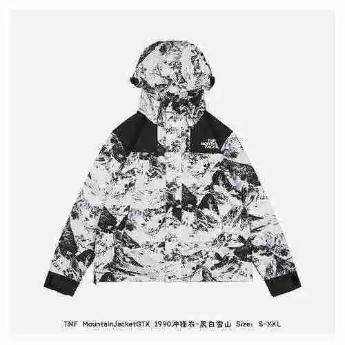 TNF 23Fw MountainJacketGTX 1990 Charge Coat - Black and White Snow Mountain