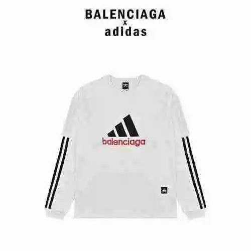 Balenciaga/Balenciaga Co branded Adi 22Fw Embroidery Fake Two Pieces Long Sleeve