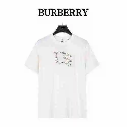 Burberry/Burberry 23ss Warrior Knight Hollow Camiseta de manga corta con parche a cuadros
