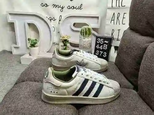 373DAdidas Clover Originals Superstar Shell Head Classic Versatile Casual Sports Board Shoes Made wi