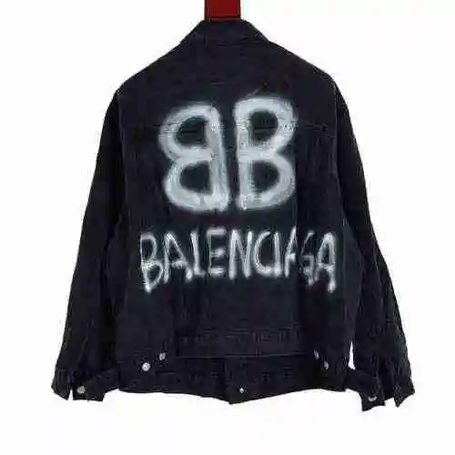 Balenciaga Balenciaga BLCG 23SS Back Double B Glow Denim Coat