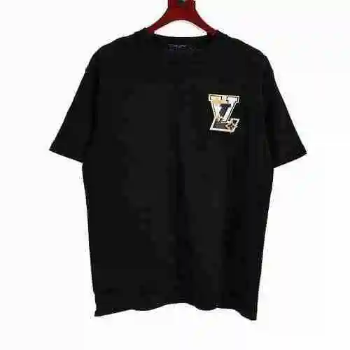 Louis Vuitton/Louis Vuitton 23ss Camiseta de manga corta estampada con logo en contraste