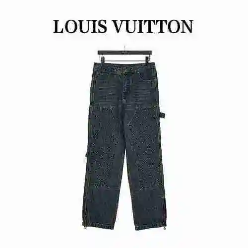 Vaqueros de mezclilla de trabajo vintage con relieve de Louis Vuitton