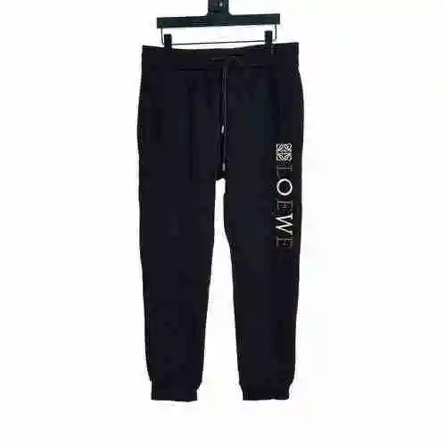 Loewe/Loewe 23Fw Embroidery Colorblock Logo Cotton Pants
