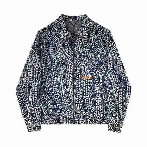 Louis Vuitton LV SS23 New Product! LV ×  YK Kusama Yazuki Pumpkin Series Polka Dot Denim Waist Jacke