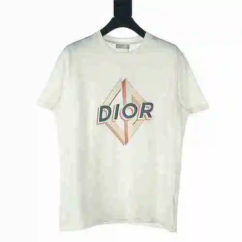 DIOR/Dior CD Diamond Camiseta de manga corta con estampado de letras sólidas