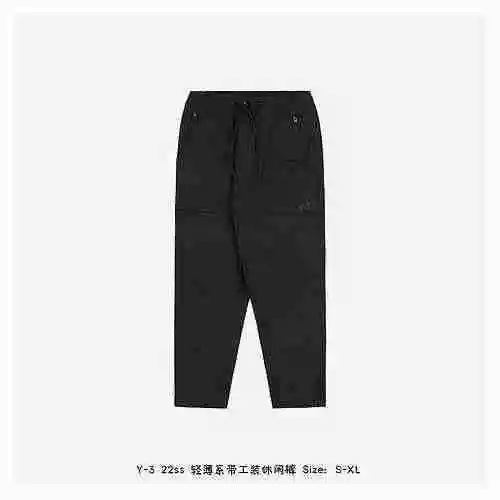 Y-3 22ss light and thin lace up casual pants