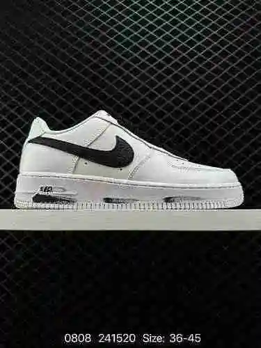 PEACEMINUSONE X Nike Air Force" Para Noise 2." Música scratch en blanco y negro con cordon