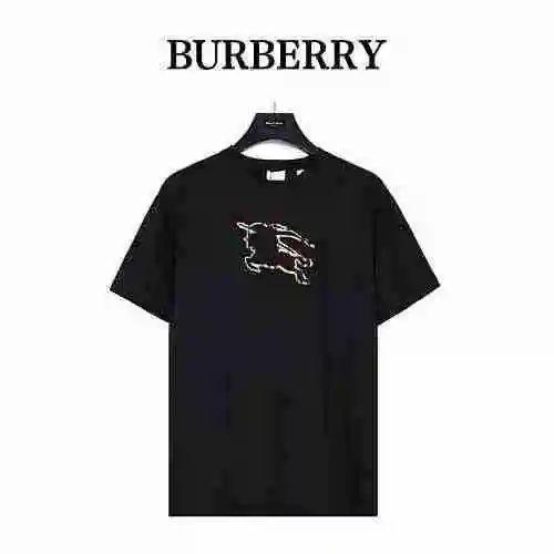 Burberry/Burberry 23ss Warrior Knight Hollow Camiseta de manga corta con parche a cuadros