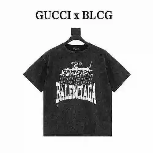 Balenciaga/Balenciaga BLCG Co branded Short Sleeve T-shirt