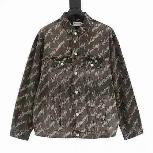 BLCG 23SS Abrigo vaquero con estampado completo de grafiti exclusivo