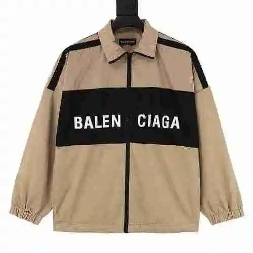 BLCG Chaqueta con estampado de letras y bloques de color Abrigo Charge