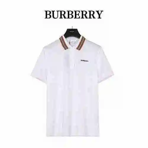 Burberry/Burberry 23ss Neckline Classic Stripe Polo Short Sleeves