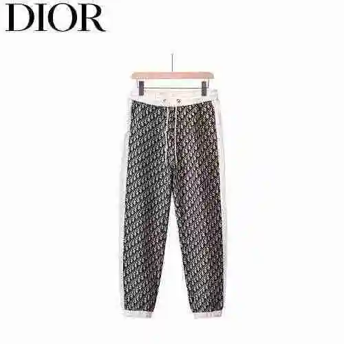 Diro 23ss patchwork allover jacquard logo pants
