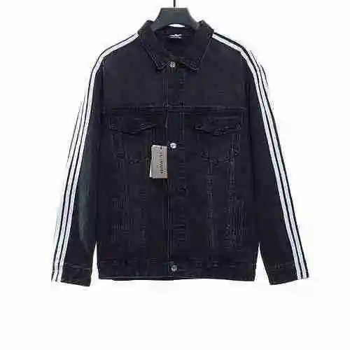 Balenciaga Co branded AD Three Bar Denim Jacket