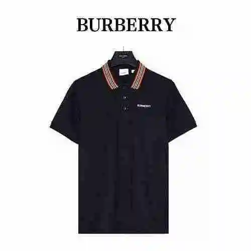 Burberry/Burberry Polo clásico a rayas con escote 23ss y manga corta