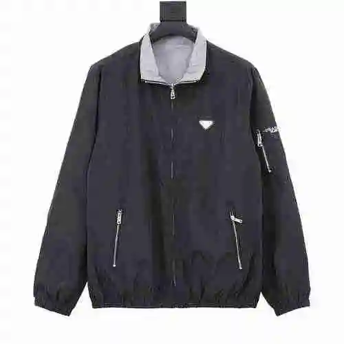 Prada/Prada Triangle Logo Double sided Zipper Coat