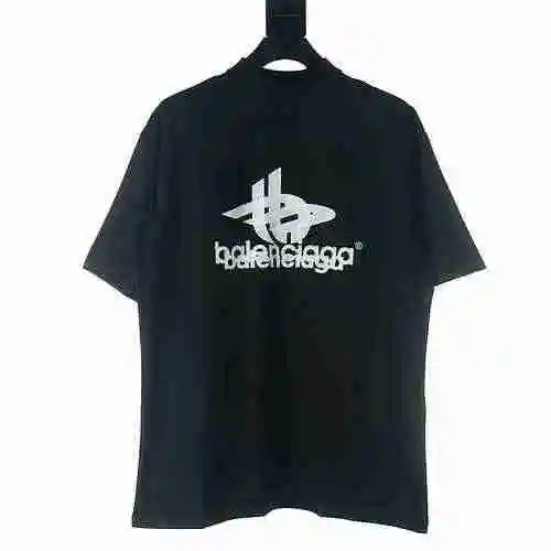 BALENCIAGA/Balenciaga BLCG Overlap Letter Short Sleeve T-shirt