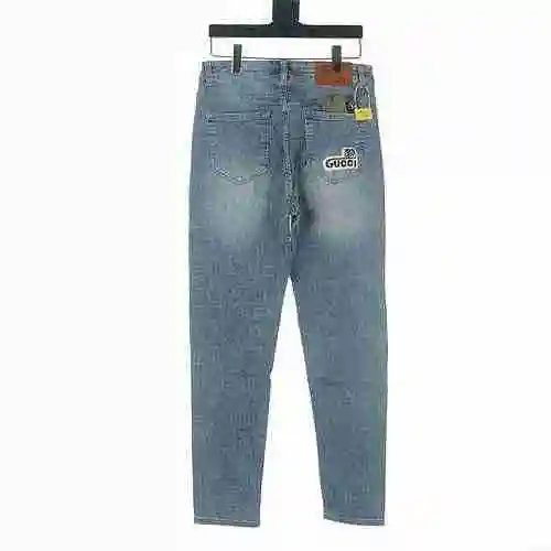 Gucci/Gucci GUC Patch Embroidered Letter Jeans