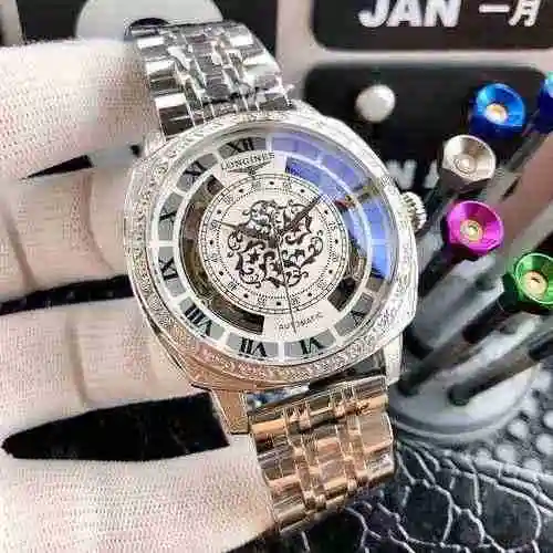 Reloj Longines para hombre combinado con movimiento mecánico original completamente automático Caja 