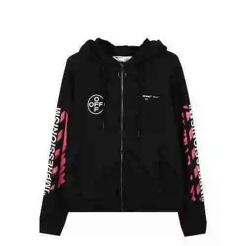 Versión alta OFF WHITE C/O VIRGIL ABLOH chaqueta tipo cárdigan con estampado de flechas pintadas de 