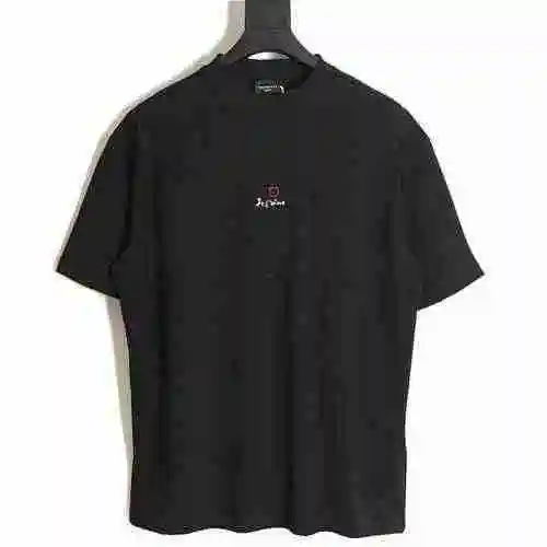 Balenciaga 23SS Qixi Valentine's Day Limited Embroidery Short Sleeve T-shirt