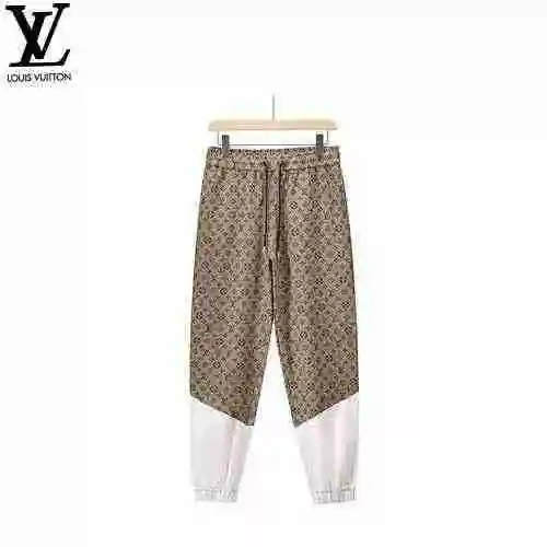 LV Louis Vuitton 23ss patchwork allover jacquard logo pants
