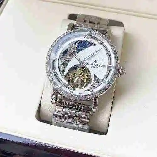 Reloj Patek Philippe para hombre combinado con movimiento mecánico original completamente automático