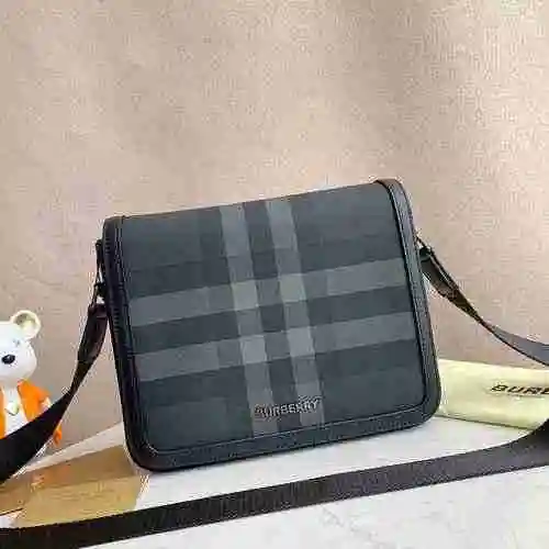 Bolso bandolera Burberry para hombre hecho de material de lona importado, bolsa de regalo con entreg