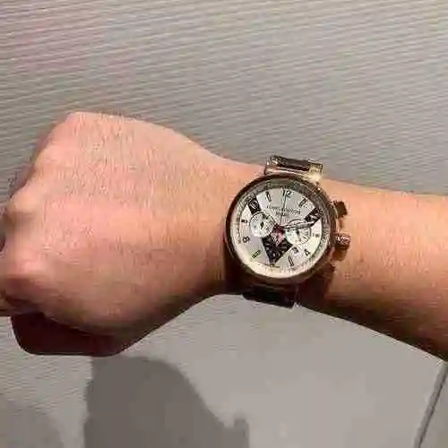 Reloj LV para hombre con movimiento mecánico original totalmente automático, caja de acero de precis