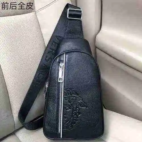 Bolso de pecho para hombre Versace hecho de material de lona importado, bolsa de regalo de entrega d