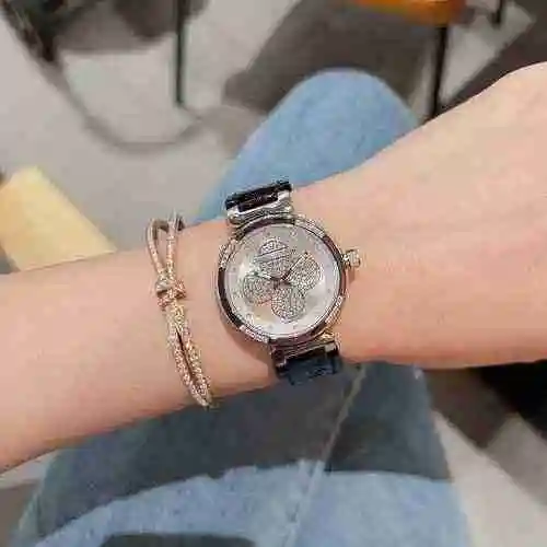 Reloj LV para mujer con movimiento mecánico original totalmente automático, caja de acero de precisi