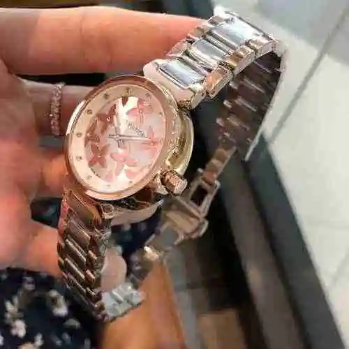 Reloj LV para mujer con movimiento mecánico original totalmente automático, caja de acero de precisi
