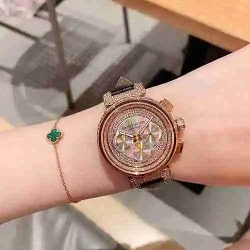 Reloj LV par de relojes emparejados con movimiento mecánico completamente automático original Caja d