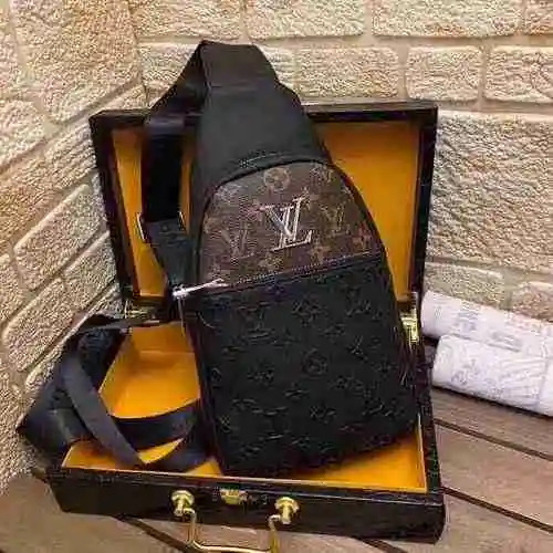 Bolso de pecho para hombre LV hecho de material de lona importado, bolsa de regalo de entrega de alt