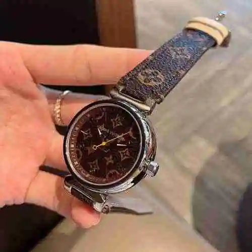 Reloj LV para mujer con movimiento mecánico original totalmente automático, caja de acero de precisi