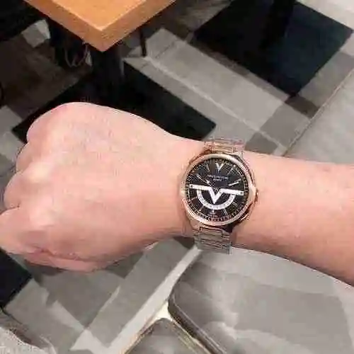 Reloj LV para hombre con movimiento mecánico original totalmente automático, caja de acero de precis