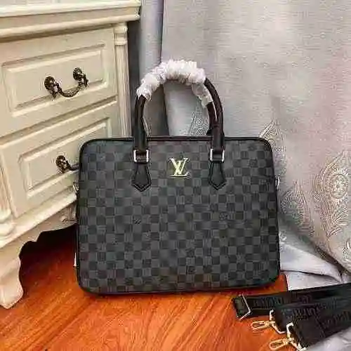 Maletín para hombre LV hecho de material de lona importado, bolsa de regalo de entrega de alta calid