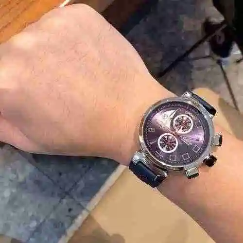 Reloj LV para hombre con movimiento mecánico original totalmente automático, caja de acero de precis