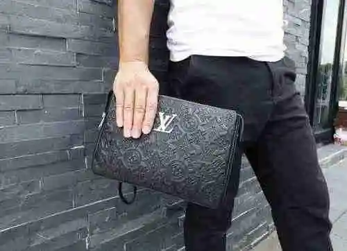 Bolso de hombre LV hecho de material de lona importado, bolsa de regalo de entrega de alta calidad, 