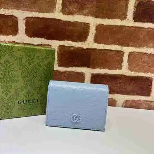 Cartera con clip corto para mujer GUCCI Gucci hecha de material de lona importado, bolsa de regalo c