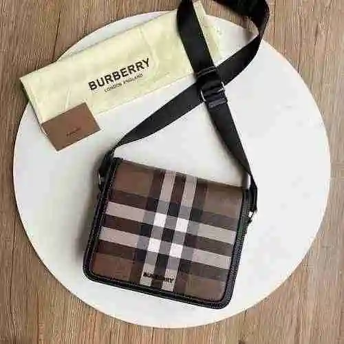 Bolso bandolera Burberry para hombre hecho de material de lona importado, bolsa de regalo con entreg