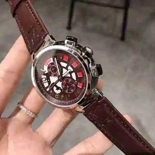 Reloj LV para hombre con movimiento mecánico original totalmente automático, caja de acero de precis